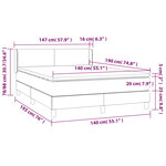 vidaXL Sommier à lattes de lit avec matelas Bleu 140x190 cm Tissu