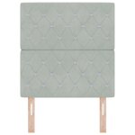 vidaXL Tête de lit LED gris clair 80 cm velours