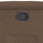 vidaXL Fauteuil inclinable Marron Tissu