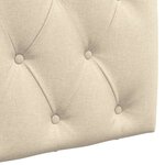 vidaXL Tête de lit suspendue Avec lumière LED Crème Tissu