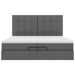 VidaXL Cadre de lit ottoman avec matelas gris foncé 200x200cm tissu
