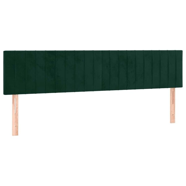 vidaXL Têtes de lit 2 Pièces Vert foncé 100x5x78/88 cm Velours