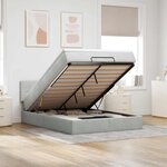 vidaXL Cadre de lit ottoman et matelas gris clair 140x190 velours