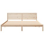 vidaXL Cadre de lit avec tête de lit Marron 200 x 210 cm Pin massif