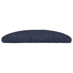 vidaXL Tapis d'escalier autocollants 30 pièces 56 x 17 x 3 cm Bleu Demi-rond