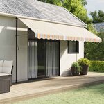 vidaXL Tissu de remplacement pour auvent rayures multicolores 4 5x3 m