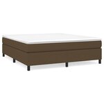 vidaXL Cadre de lit sans matelas marron foncé 180x200 cm tissu
