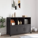 vidaXL Buffet noir 100 5x39x72 cm acier