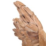 vidaXL Sculpture de poisson teck 40x12x57 cm