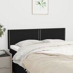 vidaXL Têtes de lit 2 Pièces Noir 72x5x78/88 cm Tissu