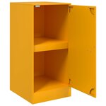 vidaXL Buffet jaune moutarde 34 5x39x73 cm acier