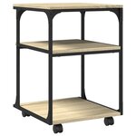 vidaXL Support d'imprimante à 3 niveaux chêne sonoma 43x48x64 cm