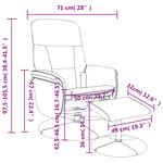vidaXL Fauteuil de massage inclinable avec repose-pied noir velours