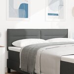 vidaXL Tête de lit LED Design Lignes Gris Foncé 80 cm Tissu