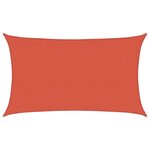 vidaXL Voile d'ombrage 160 g/m² Terre cuite 5x8 m PEHD