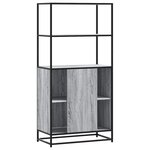 vidaXL Buffet haut sonoma gris 68x35x139 cm bois d'ingénierie et métal
