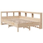 vidaXL Lit bibliothèque sans matelas 140x190 cm bois de pin massif