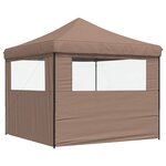 vidaXL Tente de fête Marron 292 x 292 x 315 cm Tissu Oxford