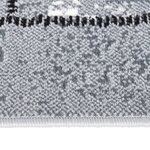 Vidaxl tapis bcf gris avec motif de blocs 100x300 cm