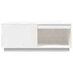vidaXL Table basse Blanc 100x101x40 5 cm Bois massif de pin