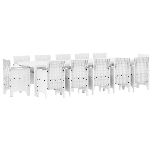 vidaXL Ensemble de salle à manger pour jardin avec coussin 13 Pièces