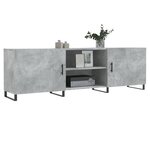 vidaXL Meuble TV gris béton 150x30x50 cm bois d'ingénierie