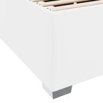 vidaXL Cadre de lit avec matelas Blanc 80 x 200 cm tissu