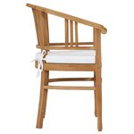 vidaXL Ensemble à manger de jardin 3 Pièces avec coussins Teck