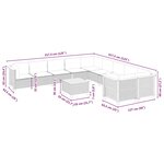 vidaXL Salon de jardin 11 Pièces avec coussins beige résine tressée