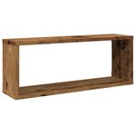 vidaXL Étagères murales cube 4 Pièces vieux bois 60x15x23 cm