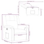 vidaXL Fauteuil inclinable électrique Rouge Similicuir