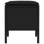 vidaXL Pouf de Jardin 2 Pièce Noir 38 x 38 x 45 cm Rotin PE