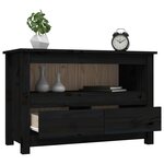 vidaXL Meuble TV Noir 79x35x52 cm Bois de pin massif