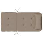 vidaXL Coussins de chaise adirondack lot de 2 taupe tissu oxford