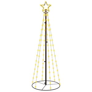 vidaXL Arbre de Noël cône Blanc chaud 108 LED 70x180 cm