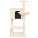 vidaXL Arbre à chat avec griffoirs en sisal Crème 108 5 cm