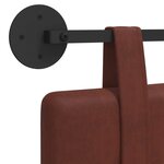 vidaXL Tête de lit suspendue Brun Brillant PU antique