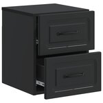 vidaXL Cabinet de chevet mural 2 pc Noir 34 5 x 33 x 40 cm