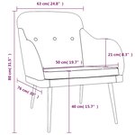 vidaXL Fauteuil Gris foncé 63x76x80 cm Tissu