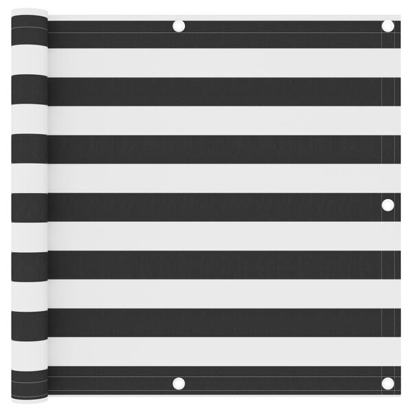 vidaXL Écran de balcon Anthracite et blanc 90x300 cm Tissu Oxford