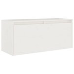 vidaXL Meubles TV 3 Pièces Blanc Bois massif de pin