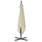 vidaXL Parasol en porte-à-faux avec poteau en acier 300 cm Sable