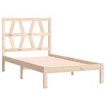 vidaXL Cadre de lit bois de pin massif 75x190 cm petit simple