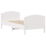 vidaXL Cadre de lit sans matelas blanc 90x190 cm bois de pin massif