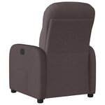 vidaXL Fauteuil inclinable électrique Marron foncé Tissu