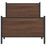 vidaXL Cadre de lit en métal sans matelas chêne marron 75x190 cm
