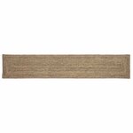 vidaXL Tapis Naturel et noir 60 x 400 cm Jute