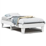vidaXL Cadre de lit sans matelas blanc 90x190 cm bois de pin massif