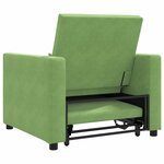 vidaXL Canapé Lit Simple Vert clair 90 x 165 x 87 cm Velours