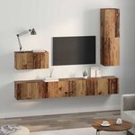 vidaXL Ensemble de meubles TV 4 Pièces Bois ancien 200 x 30 x 30 cm